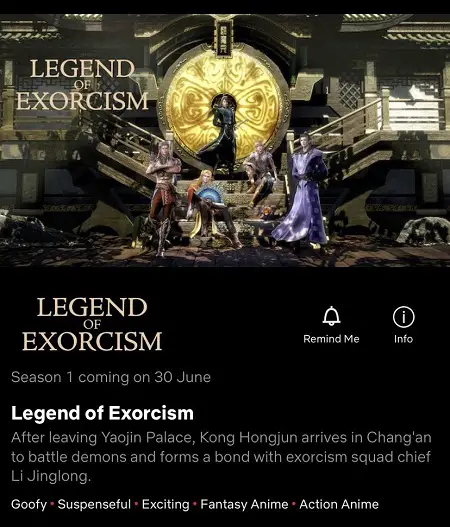 legend of exorcism netflix
